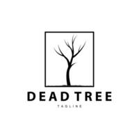 Drought Logo, Dry Tree Logo Design with Simple, Minimalist and Modern Vector Line Style