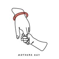 mothers day line art vector