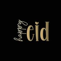 Eid celebration typography cards vector