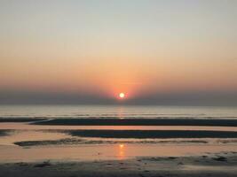 Beautiful sunset in cox bazar photo