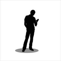 Man using phone stock vector illustration