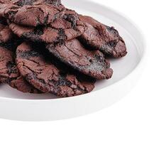 chocolate galletas aislado en blanco antecedentes foto