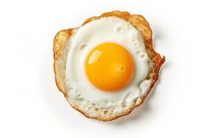 Fried egg isolated on white background. Generative AI photo