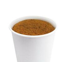 Paper coffee cup isolated on white photo