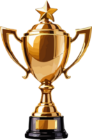 AI generated Gold Trophy Image Cartoon png