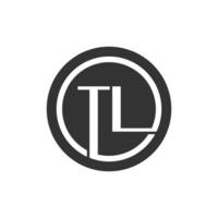 TL initial Circle logo template vector, Design Template, suitable for your company vector