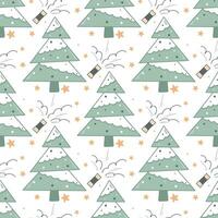 Christmas print for wrapping paper, textile, cards and design vector