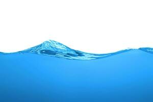 Water surface movement. white background. Movement. Close-up view. photo