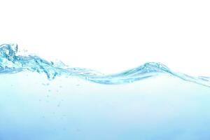 The surface of the water. White background. Close-up view. photo