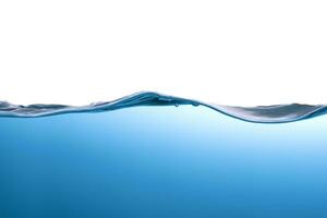 Water surface movement. white background. Movement. Close-up view. photo