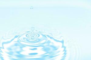 Waves of water are caused by falling droplets. 3d illustration. close-up view. photo