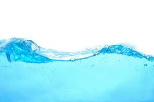 The surface of the water. White background. Close-up view. photo