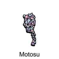mapa ciudad de motosu diseño, alto detallado vector mapa - Japón vector diseño plantilla, adecuado para tu empresa