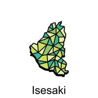 Map City of Isesaki design, High detailed vector map - Japan Vector Design Template, suitable for your company