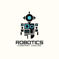 Robotics logo design template vector