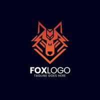 Wolf logo design vector, Wolves head logo design template for a gaming logo vector