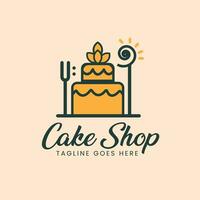 Cake company logo design vector