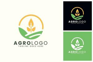 Agricultural logo design template vector