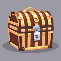 AI generated Treasure Box Game Icon Clip Art Sticker Decoration Simple Background photo