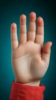 Little kid hand isolated AI Generated photo