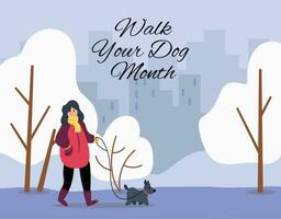 Walk Your Dog Month. vector