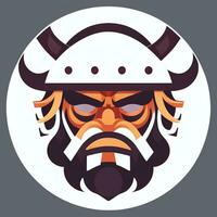 AI generated Viking Gamer Logo Avatar Clip Art Icon Sticker Decoration Simple Background photo