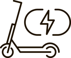 elektrisch scooter lijn icoon illustratie png