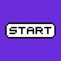 Start game one or two players option pixel design Vector Image