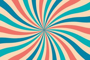 Vector banner in retro colors, blue and pink spirals, playful background.