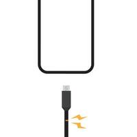 Phone charger. Leak line. wallpaper. free space for text. copy space. vector