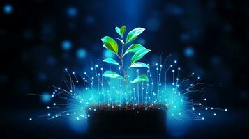 AI generated growth business plant photo