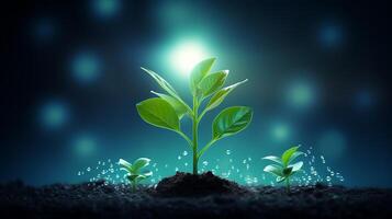 AI generated growth business plant photo