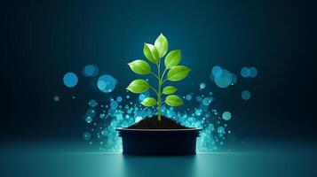 AI generated growth business plant photo