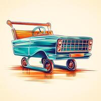 AI generated shop basket cart car photo