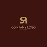 letra r logo con sencillo y elegante color vector