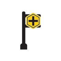 Traffic sign icon, logo vector illustration design template