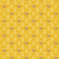 Yellow and grey floral textile design vector