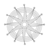 Mandala Design Spirited Symmetry coloring book page for kdp book interior vector