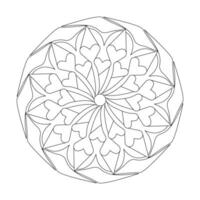 Simple kids Mandala Floral Fascination coloring book page for kdp book interior vector