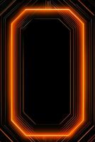 an orange glowing frame with a black background generative ai photo