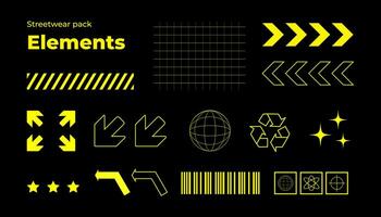 Vector Streetwear packs elements and is available in several shapes, yellow color combinations.