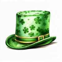 AI generated Portrait of a leprechaun isolated on white background photo