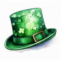 AI generated Portrait of a leprechaun isolated on white background photo