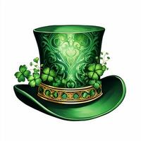 AI generated Portrait of a leprechaun isolated on white background photo