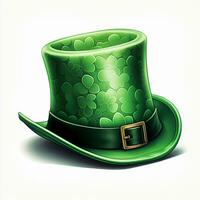 AI generated Portrait of a leprechaun isolated on white background photo