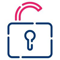 Unlock icon illustration for UIUX, web, app, infographic etc vector