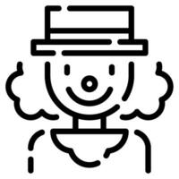 payaso icono ilustración para uiux, infografía, etc vector