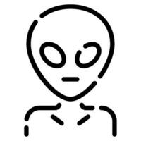 Alien icon illustration for UIUX, infographic, etc vector