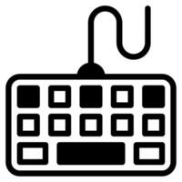 teclado icono ilustración, para web, aplicación, infografía, etc vector