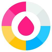 Color Wheel icon illustration for web, app, infographic, etc vector